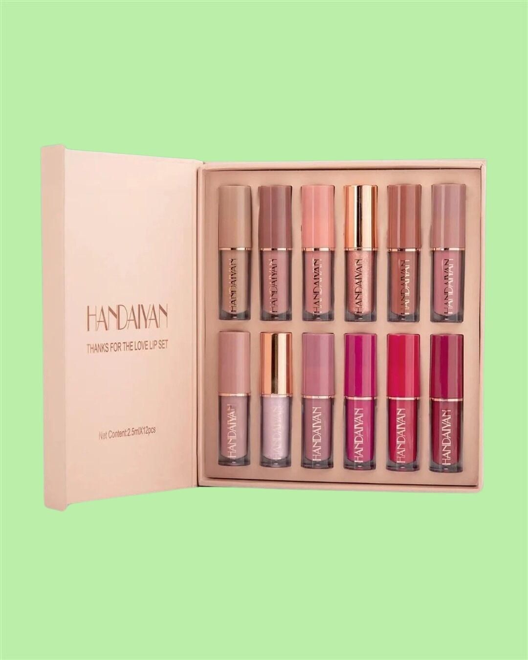 Velvet Matte Liquid Lipstick Set (12Pcs)