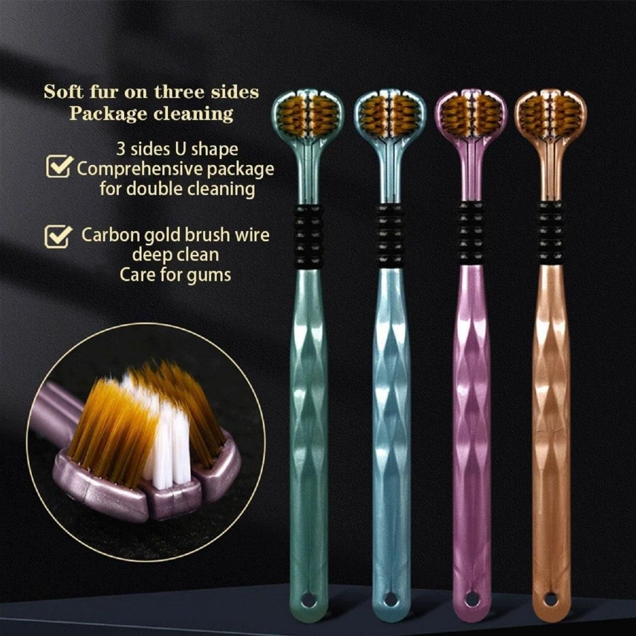 Tooth Brush 3 SIded (Pack of 4)