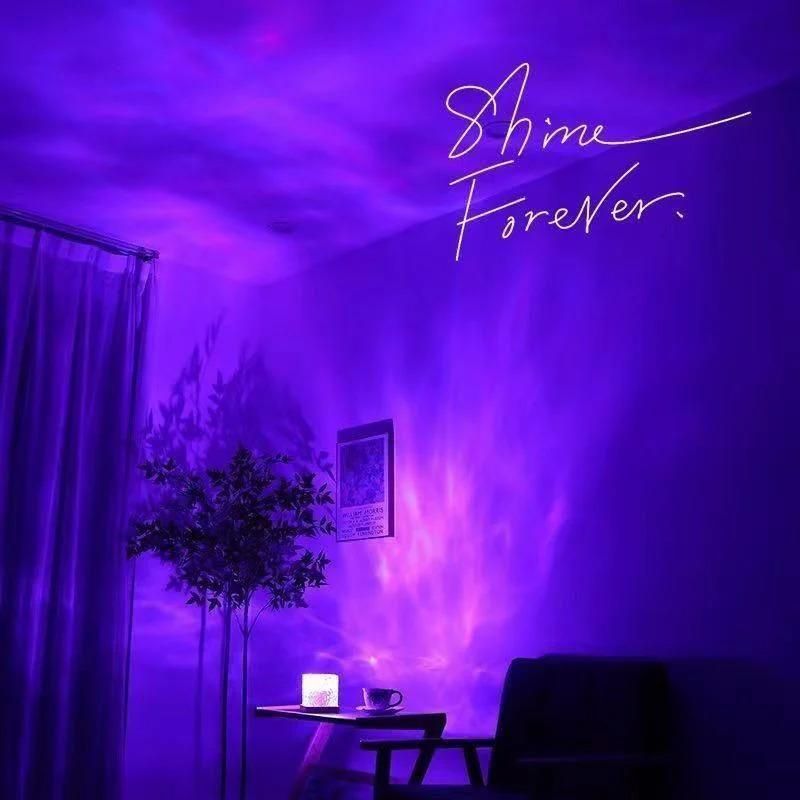 Rotating Water Ripple Night Lamp