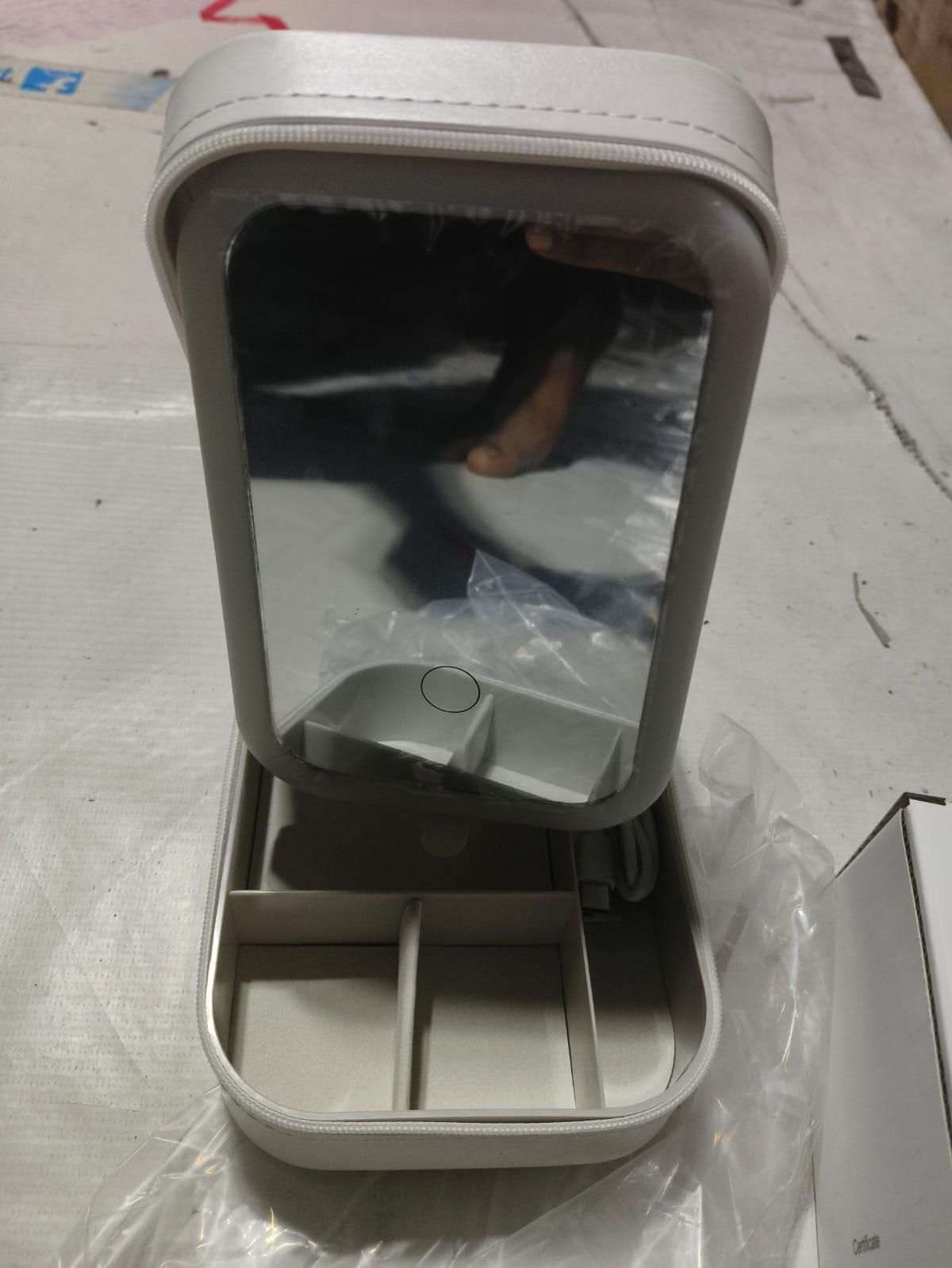 LED Mirror White Jewelry Box