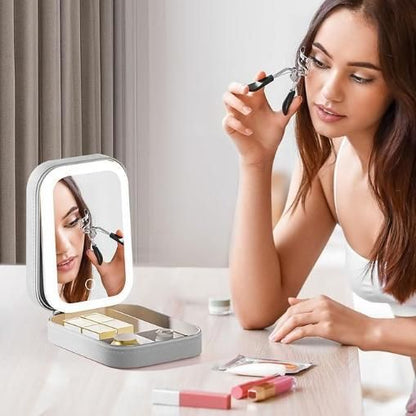 LED Mirror White Jewelry Box