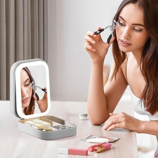 LED Mirror White Jewelry Box