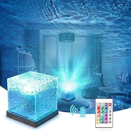 Rotating Water Ripple Night Lamp
