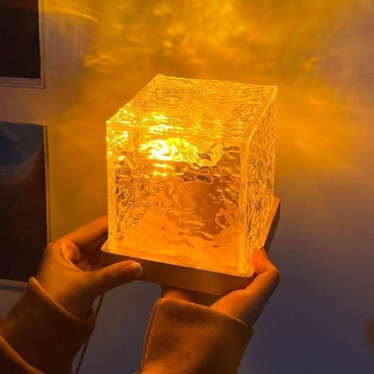 Rotating Water Ripple Night Lamp