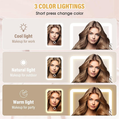 LED Mirror White Jewelry Box