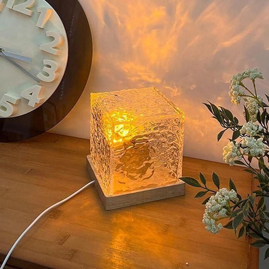 Rotating Water Ripple Night Lamp