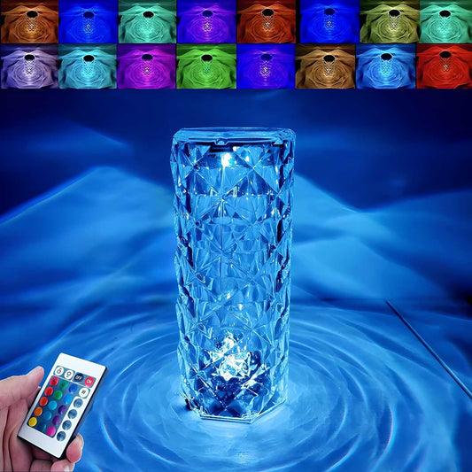 Rose Crystal Diamond Table Lamp (16 Color)