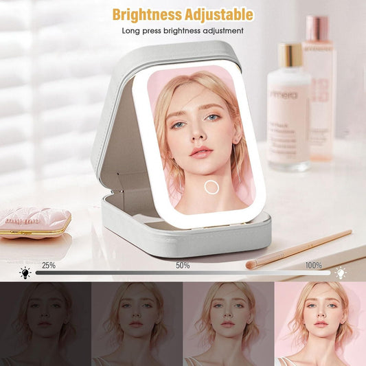 LED Mirror White Jewelry Box